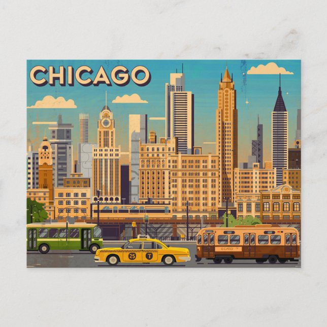Vintage Chicago Postcard (Front)
