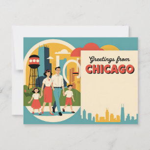 Vintage Chicago Postcard   Greetings from Chicago