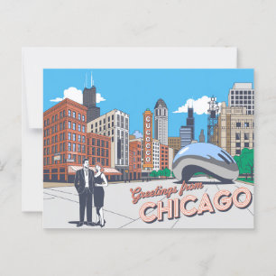 Vintage Chicago Postcard   Greetings from Chicago