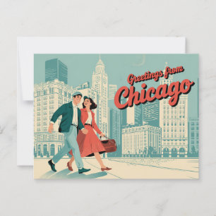 Vintage Chicago Postcard   Greetings from Chicago