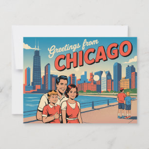 Vintage Chicago Postcard   Greetings from Chicago