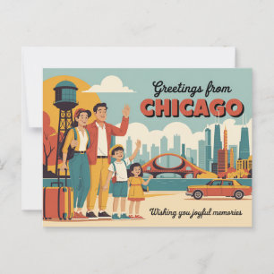 Vintage Chicago Postcard   Greetings from Chicago