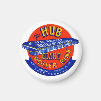Vintage Chicago Roller Rink Magnet