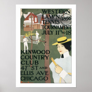 Vintage Chicago Tennis Poster