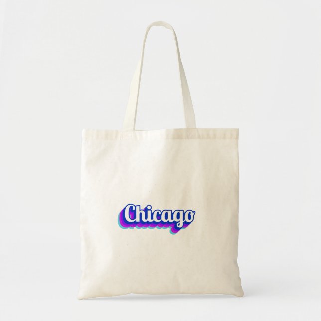 Vintage Chicago Tote Bag (Front)