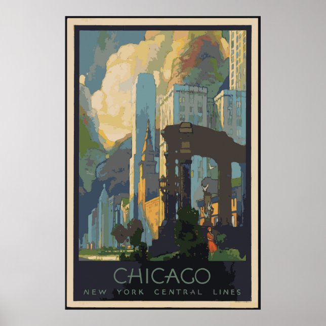 Vintage Chicago Travel Posters 24x36 (Front)
