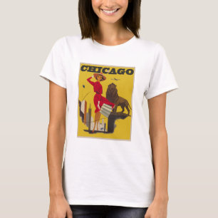 Vintage Chicago USA Air Travel Advertisement T-Shirt