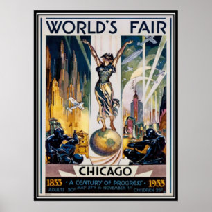 Vintage Chicago, USA - Poster