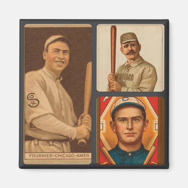 Vintage Chicago White Sox Baseball Cards collage Magnet (Front)