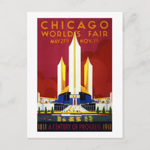 Vintage Chicago World's Fair A Century of Progress Postcard