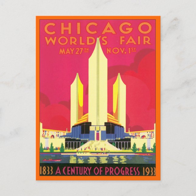 Vintage Chicago World's Fair Postcard (Front)