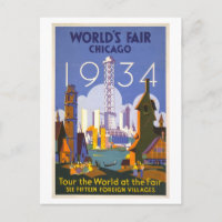 Vintage Chicago World's Fair Poster (1934)