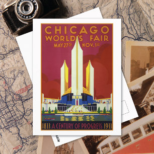 Vintage Chicago World's Fair Travel Postcard