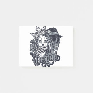 Vintage chicano style tattoo post-it notes