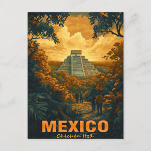 Vintage Chichen Itza, Mexico  Postcard