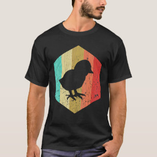 Vintage Chick Retro Chicken Silhouette Animal  80s T-Shirt