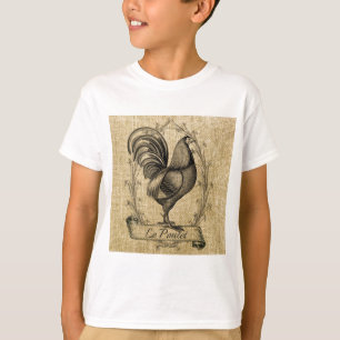 Vintage Chicken Burlap T-Shirt
