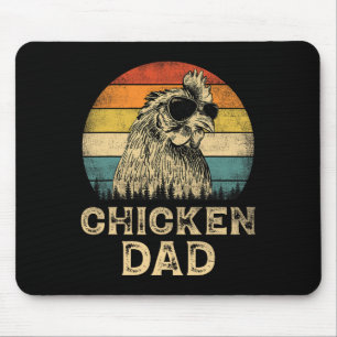 Vintage Chicken Dad Chicken Lovers Daddy Father#39 Mouse Mat