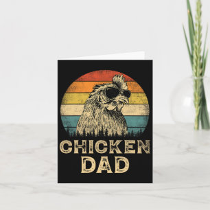 Vintage Chicken Dad Chicken Lovers Daddy Father&#; Card