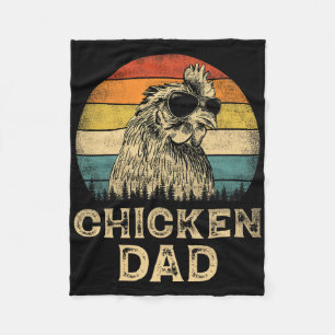 Vintage Chicken Dad Chicken Lovers Daddy Father&#; Fleece Blanket