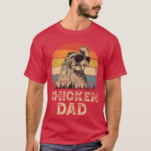 Vintage Chicken Dad Chicken Lovers Daddy Fathers D T-Shirt