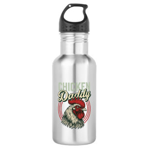 Vintage Chicken Daddy Rooster Shirt Design_1 532 Ml Water Bottle
