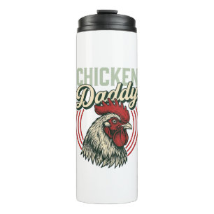 Vintage Chicken Daddy Rooster Shirt Design_1 Thermal Tumbler