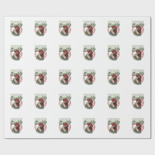 Vintage Chicken Daddy Rooster Shirt Design_1 Wrapping Paper