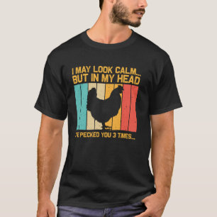 Vintage Chicken Design For Men Women Chicken Farmi T-Shirt