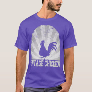 Vintage Chicken Design grey Triblend T-Shirt