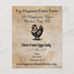Vintage Chicken Farm Flyer