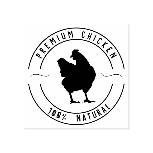 Vintage Chicken Farm Personalised Fresh Eggs  Rubber Stamp (Imprint)
