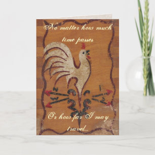 VIntage Chicken Greeting Card