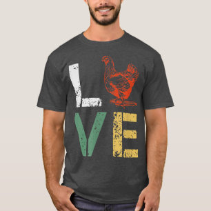 Vintage Chicken Love s I Love Chickens Poultry Far T-Shirt