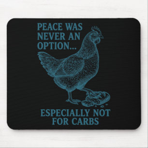 Vintage Chicken Meme Sarcastic Low Carb Diet Humou Mouse Mat