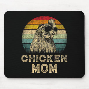 Vintage Chicken Mum Chicken Lovers Mummy Mother's Mouse Mat