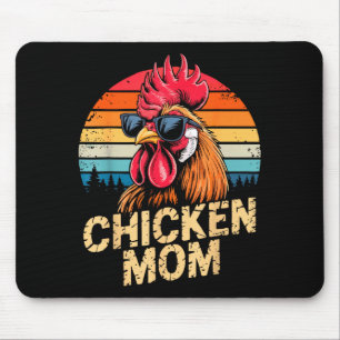 Vintage chicken mum mama chicken lover mummy mouse mat