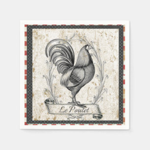 Vintage Chicken Napkin