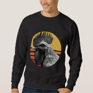 Vintage Chicken Phone Retro Sunset Sweatshirt
