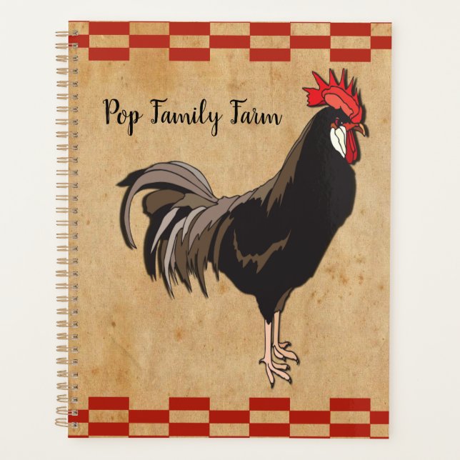 Vintage Chicken  Planner (Front)