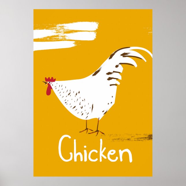 Vintage Chicken Poster (Front)