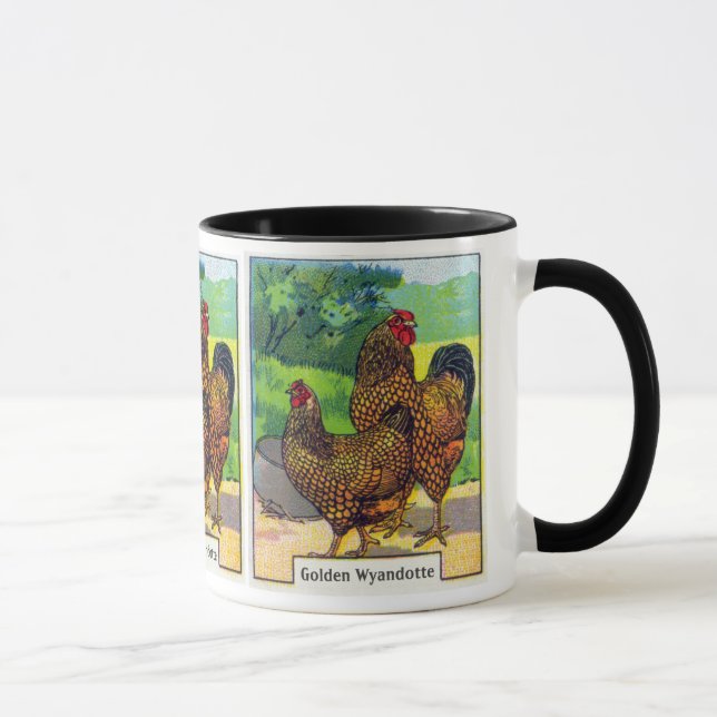 Vintage Chicken Print Mug (Right)