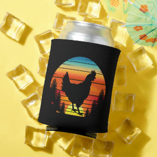 Vintage chicken silhouette hen can cooler