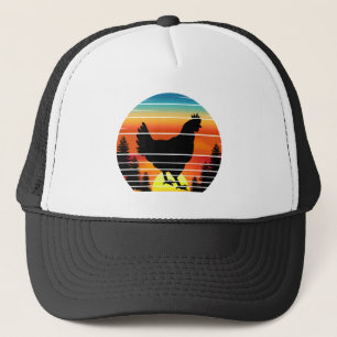 Vintage chicken silhouette hen trucker hat