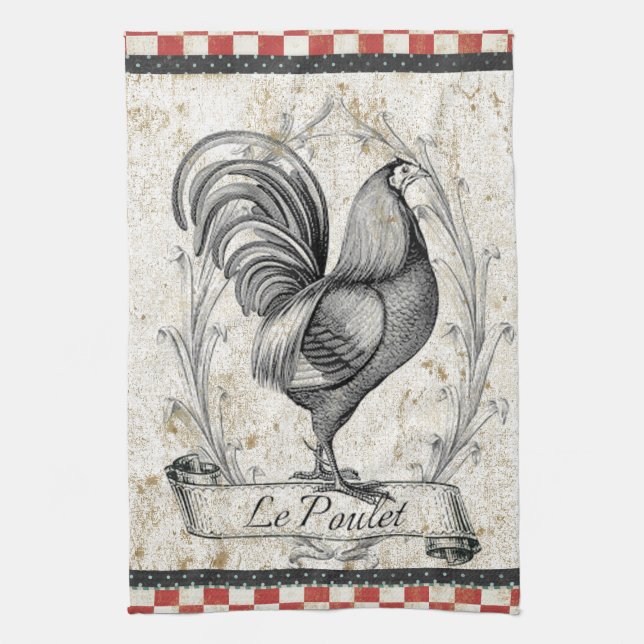 Vintage Chicken Tea Towel (Vertical)