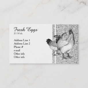 Vintage Chickens Business Cards