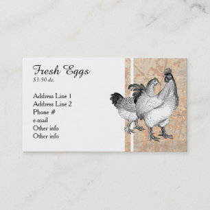 Vintage Chickens Business Cards