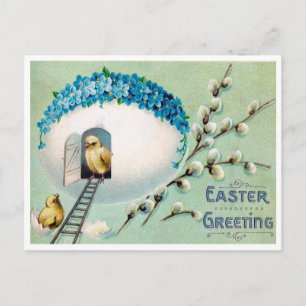 Vintage Chicks Easter Greeting Postcard