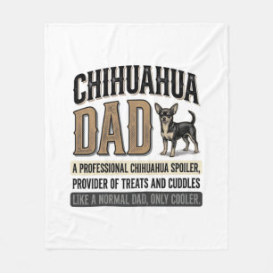 Vintage Chihuahua Dad Dog Lover Shirt Design_1 Fleece Blanket