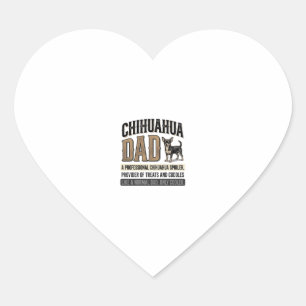 Vintage Chihuahua Dad Dog Lover Shirt Design_1 Heart Sticker